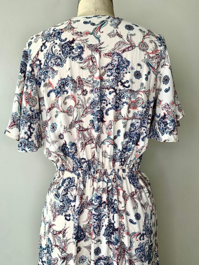 Vestido bohemian escote V con mangas - Imagen 4