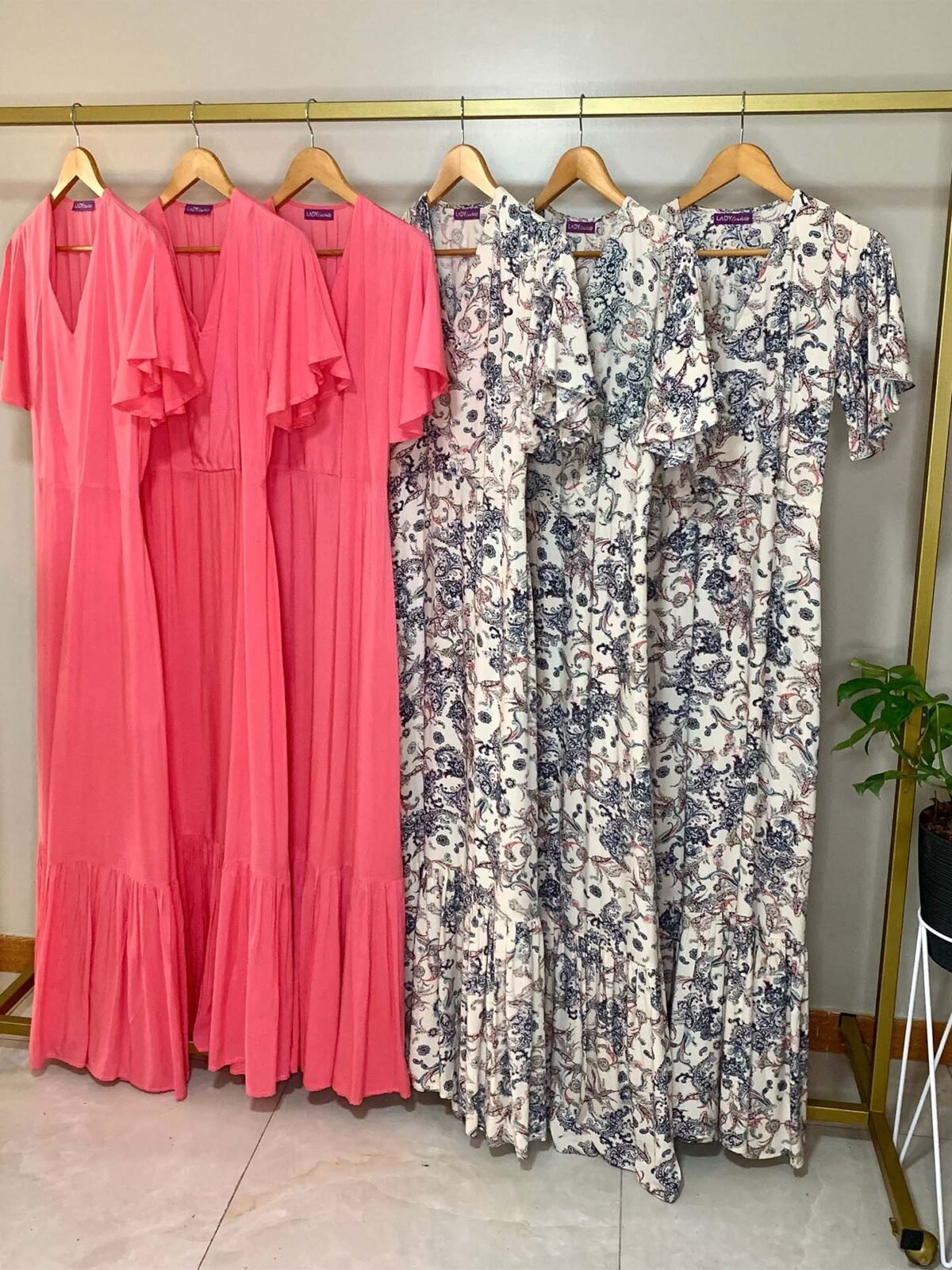 Vestido bohemian escote V con mangas - Imagen 5