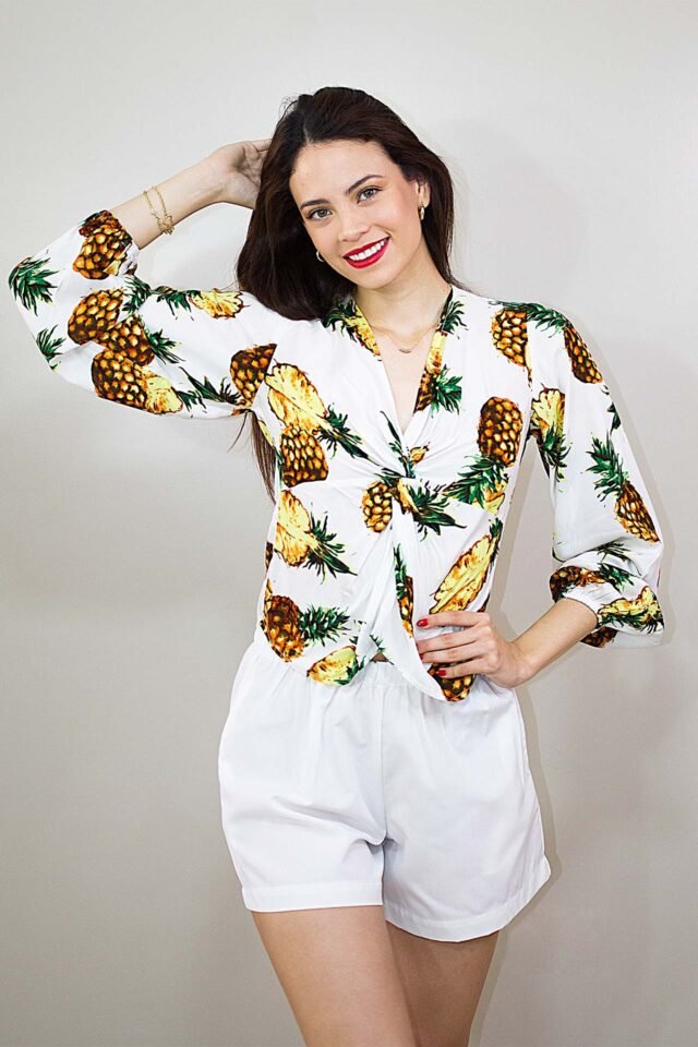 Blusa piña entorchada