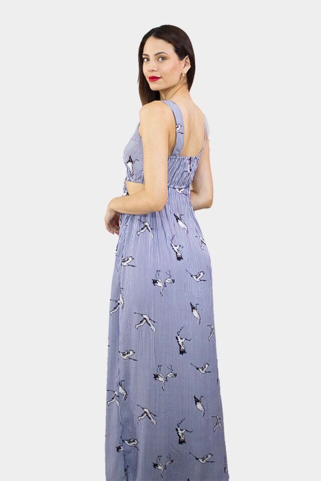 Vestido pájaro cut out de tirantes anchos - Imagen 2