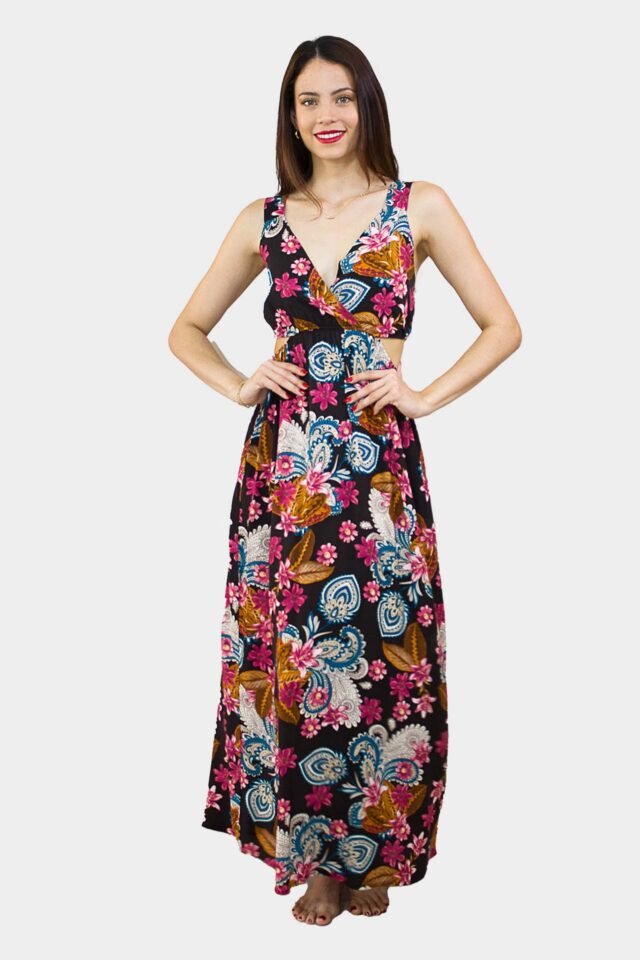 Vestido arabesco negro cut out - Imagen 3