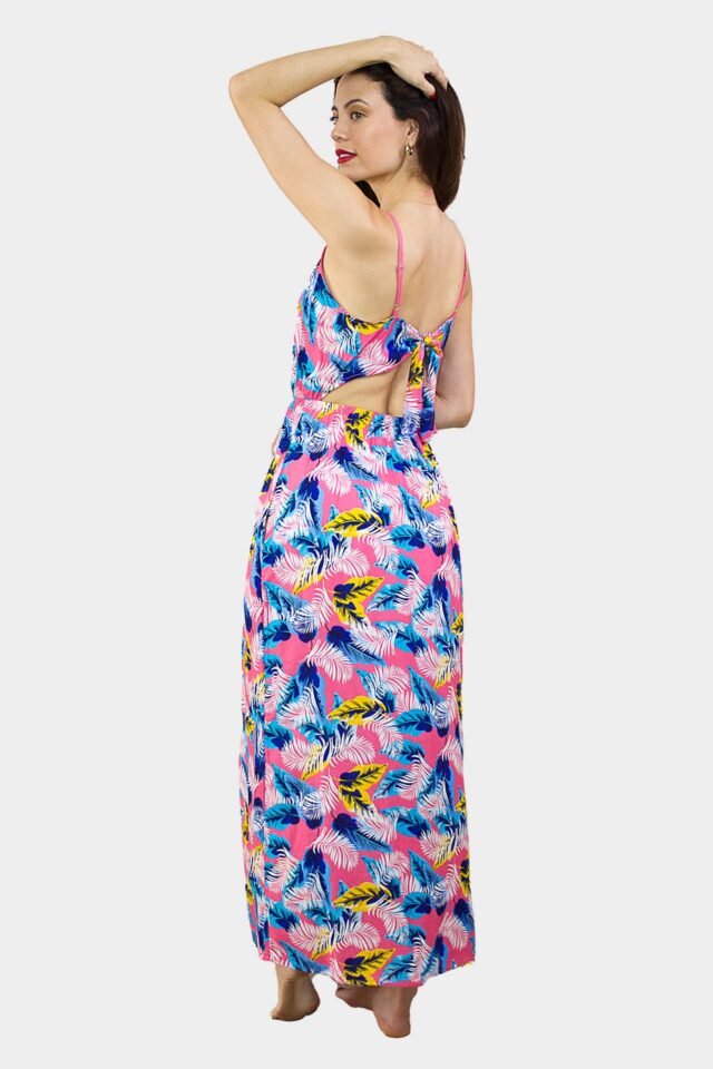 Vestido escote cuadrado estampado - Imagen 2