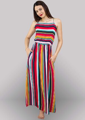 Vestido rayas multicolor