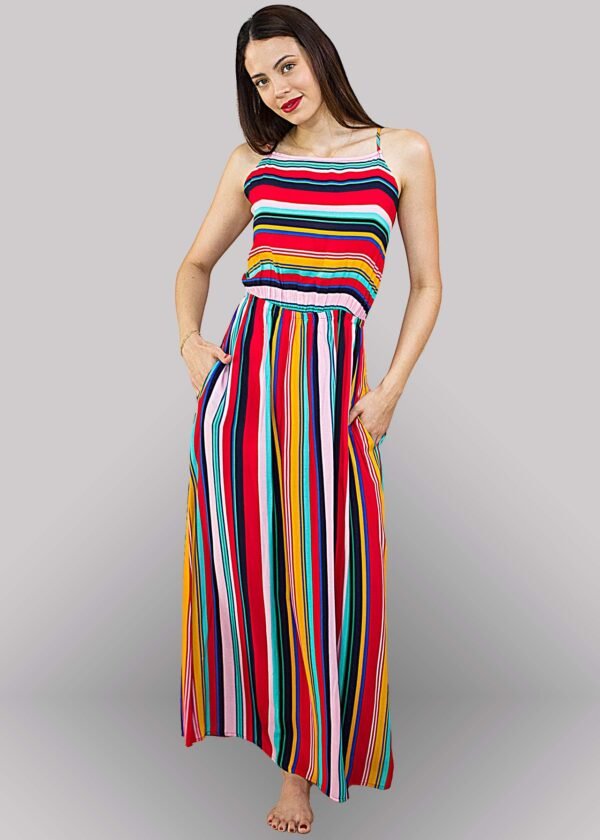 Vestido rayas multicolor