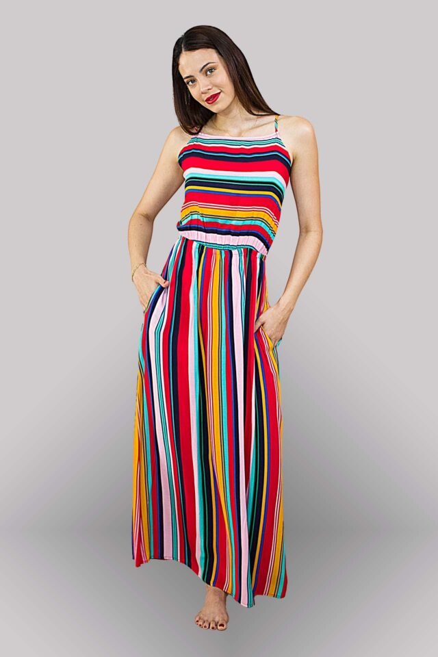 Vestido rayas multicolor