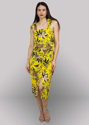 Set amarillo floral