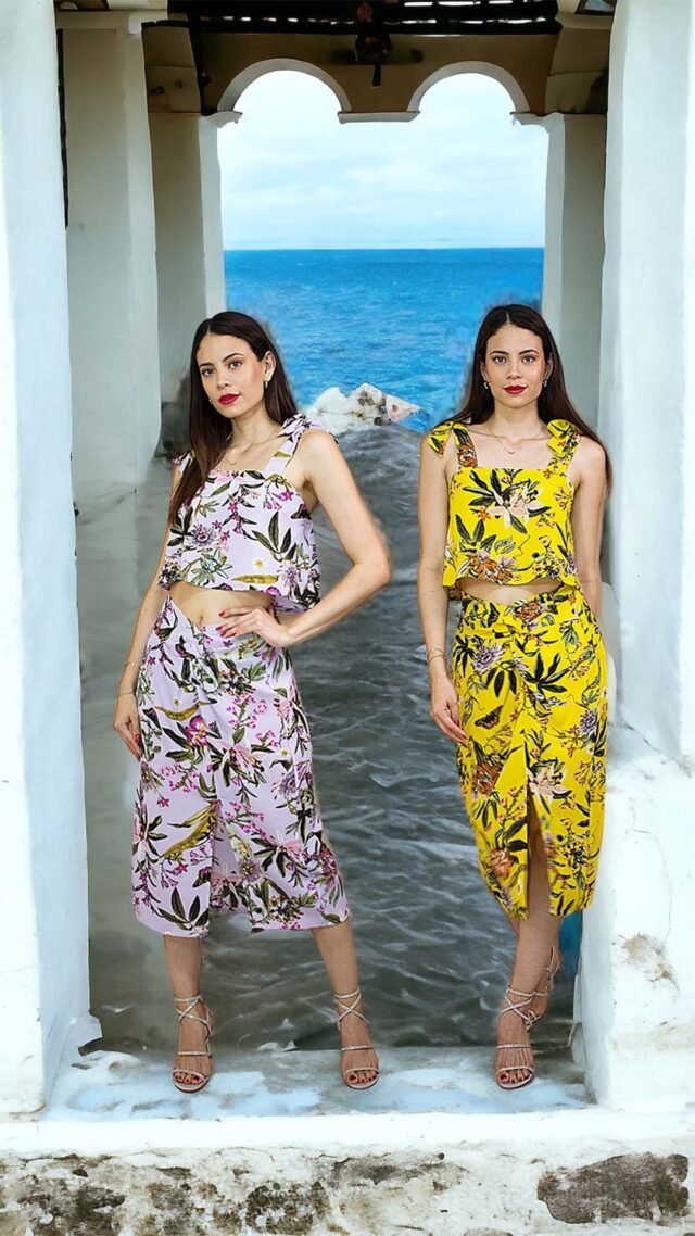 Set amarillo floral - Imagen 3