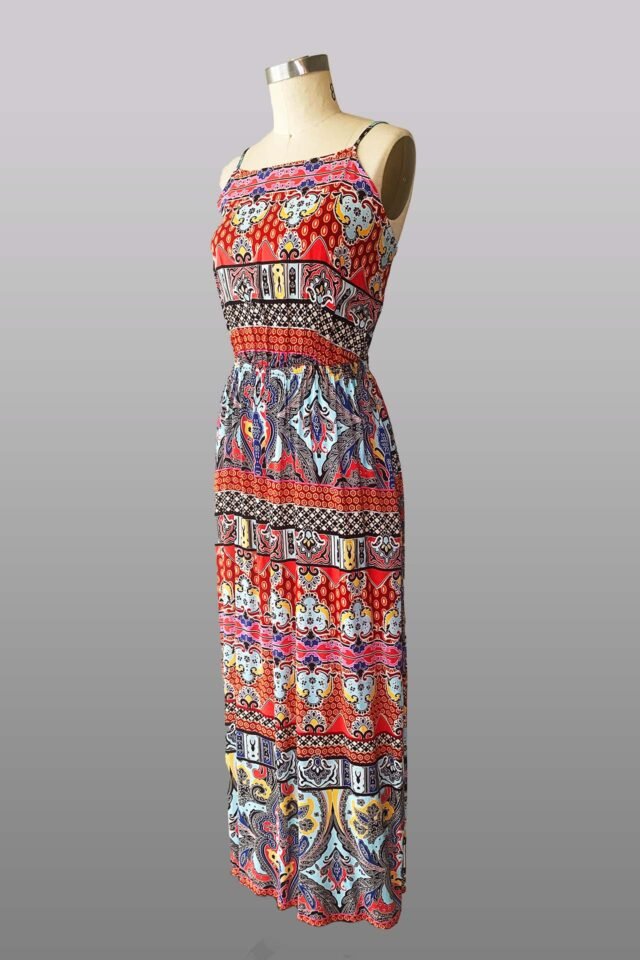 Vestido tribal escote cuadrado - Imagen 10