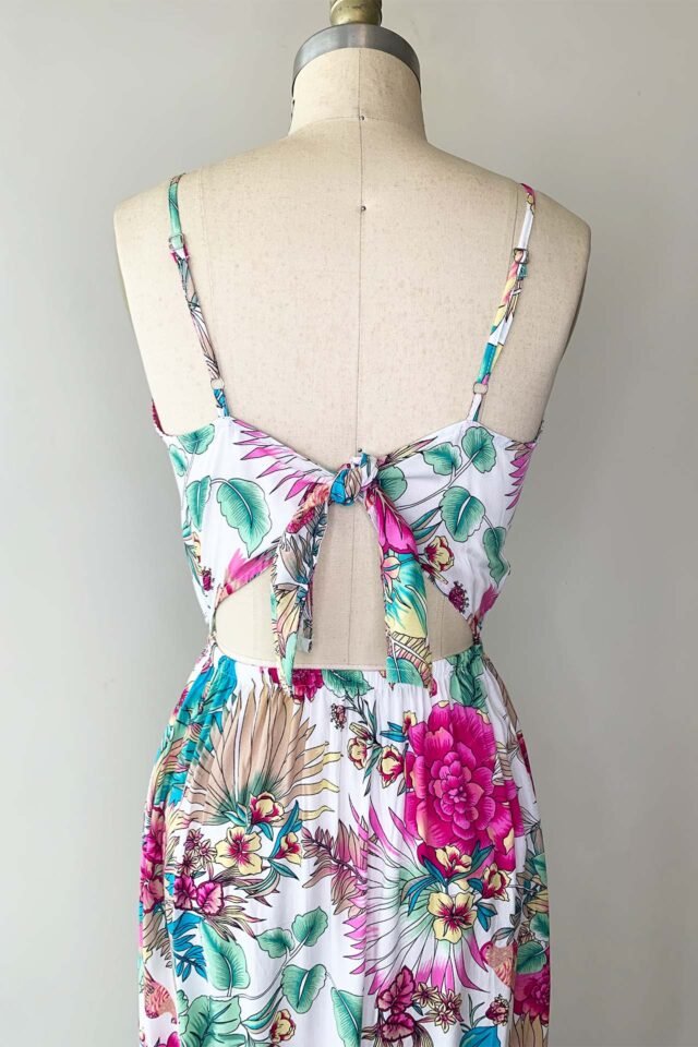 Vestido escote cuadrado estampado - Imagen 5