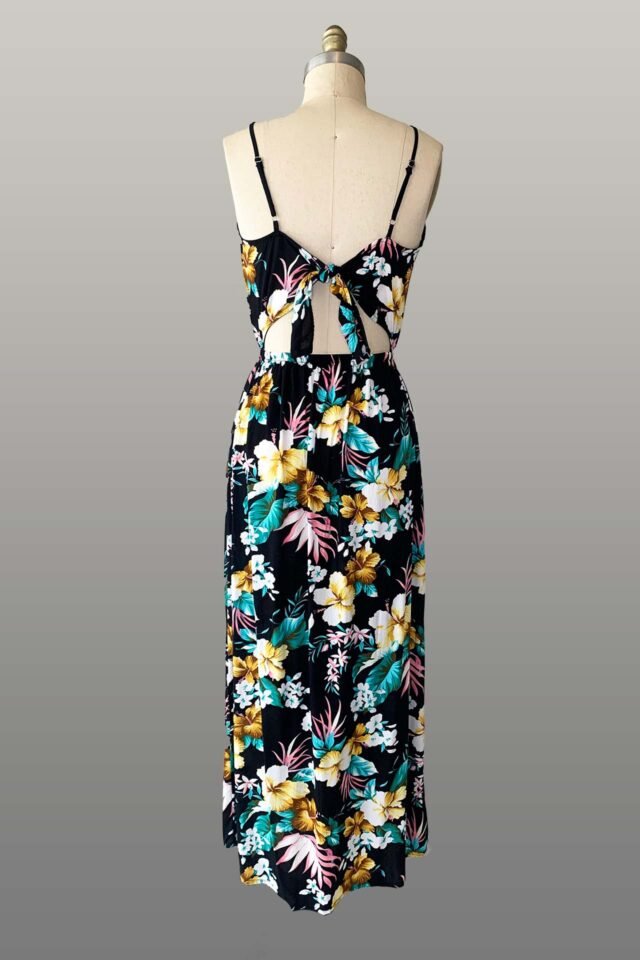 Vestido escote cuadrado estampado - Imagen 7