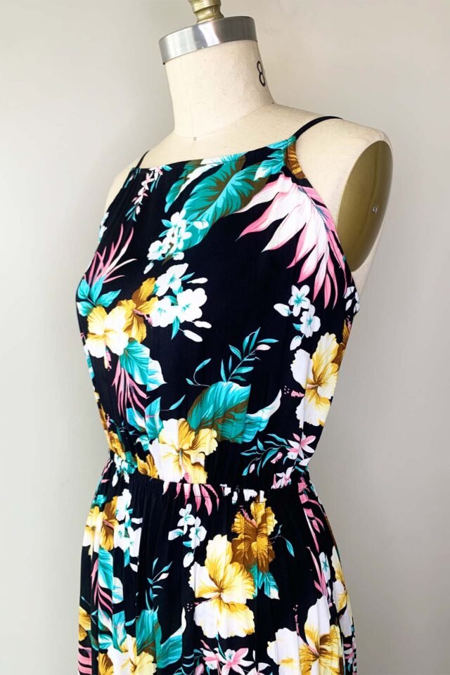 Vestido escote cuadrado estampado - Imagen 8