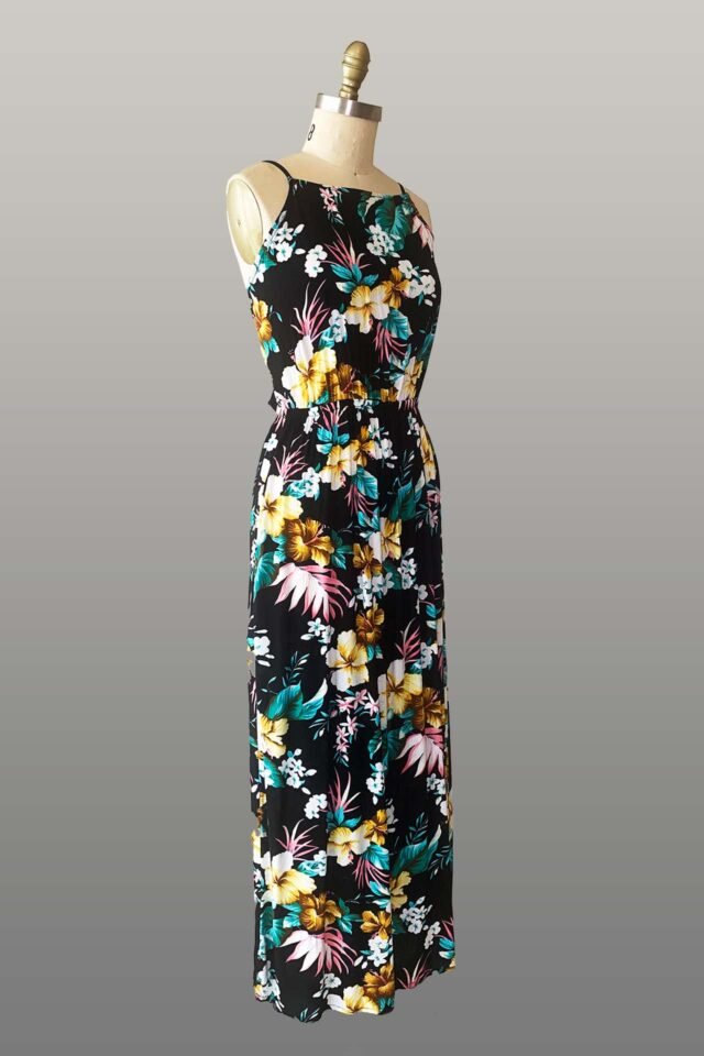 Vestido escote cuadrado estampado - Imagen 6