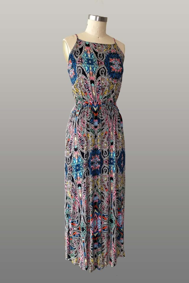 Vestido tribal escote cuadrado - Imagen 8
