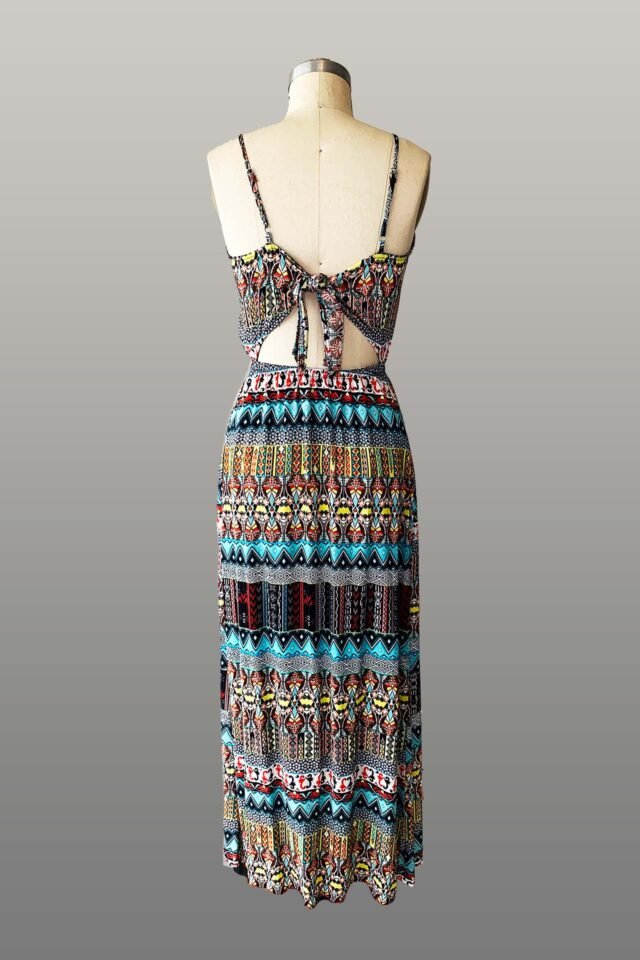 Vestido tribal escote cuadrado - Imagen 5