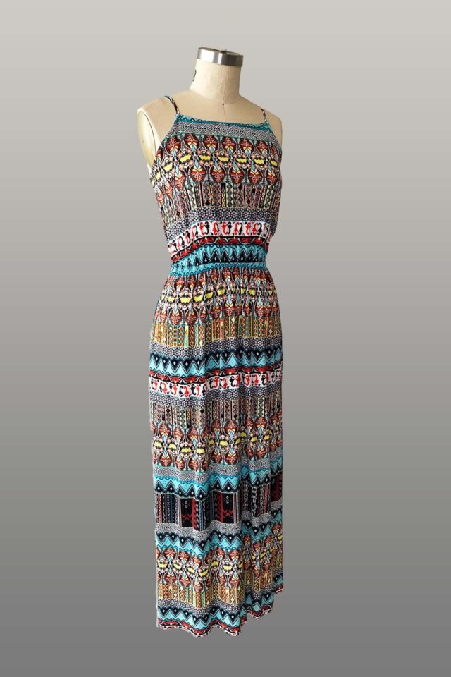 Vestido tribal escote cuadrado - Imagen 4