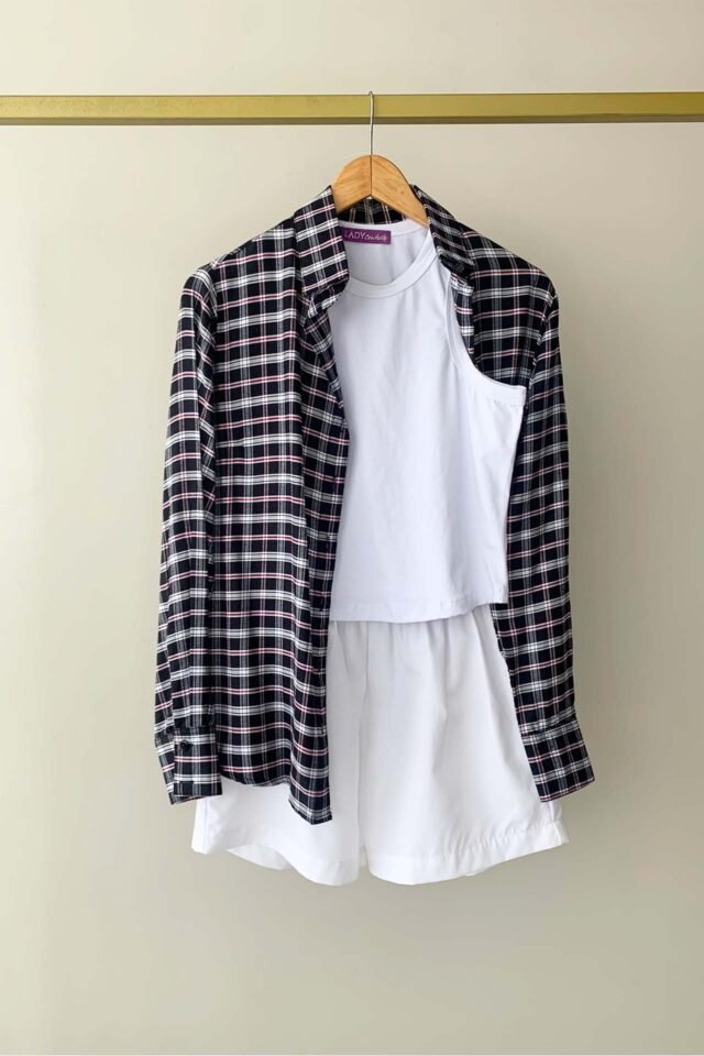 Camisa de cuadros manga larga - Imagen 3