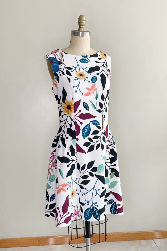 Vestido Print Burgundy