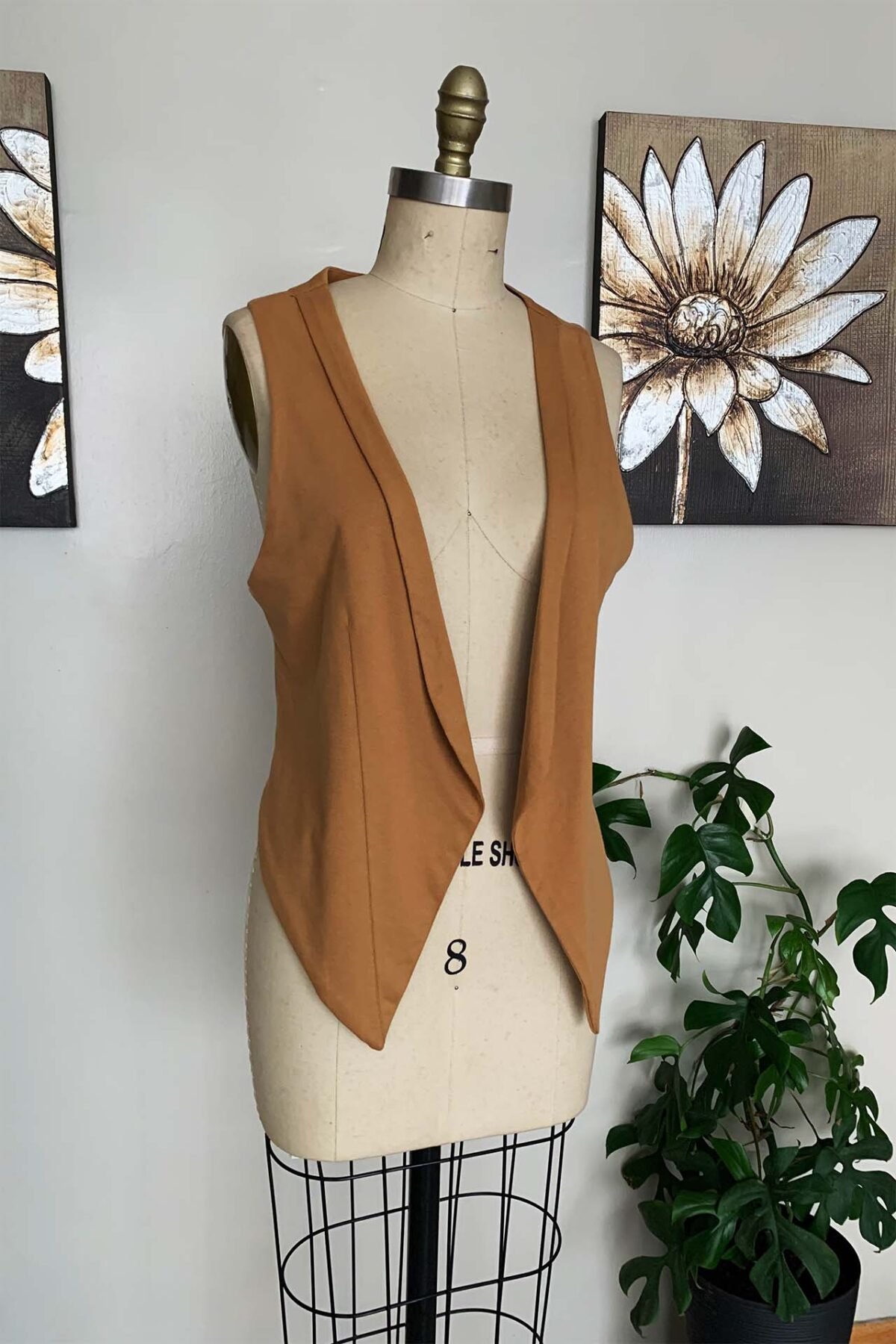 Chaleco jersey ocre - Imagen 2