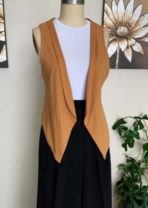 Chaleco jersey ocre