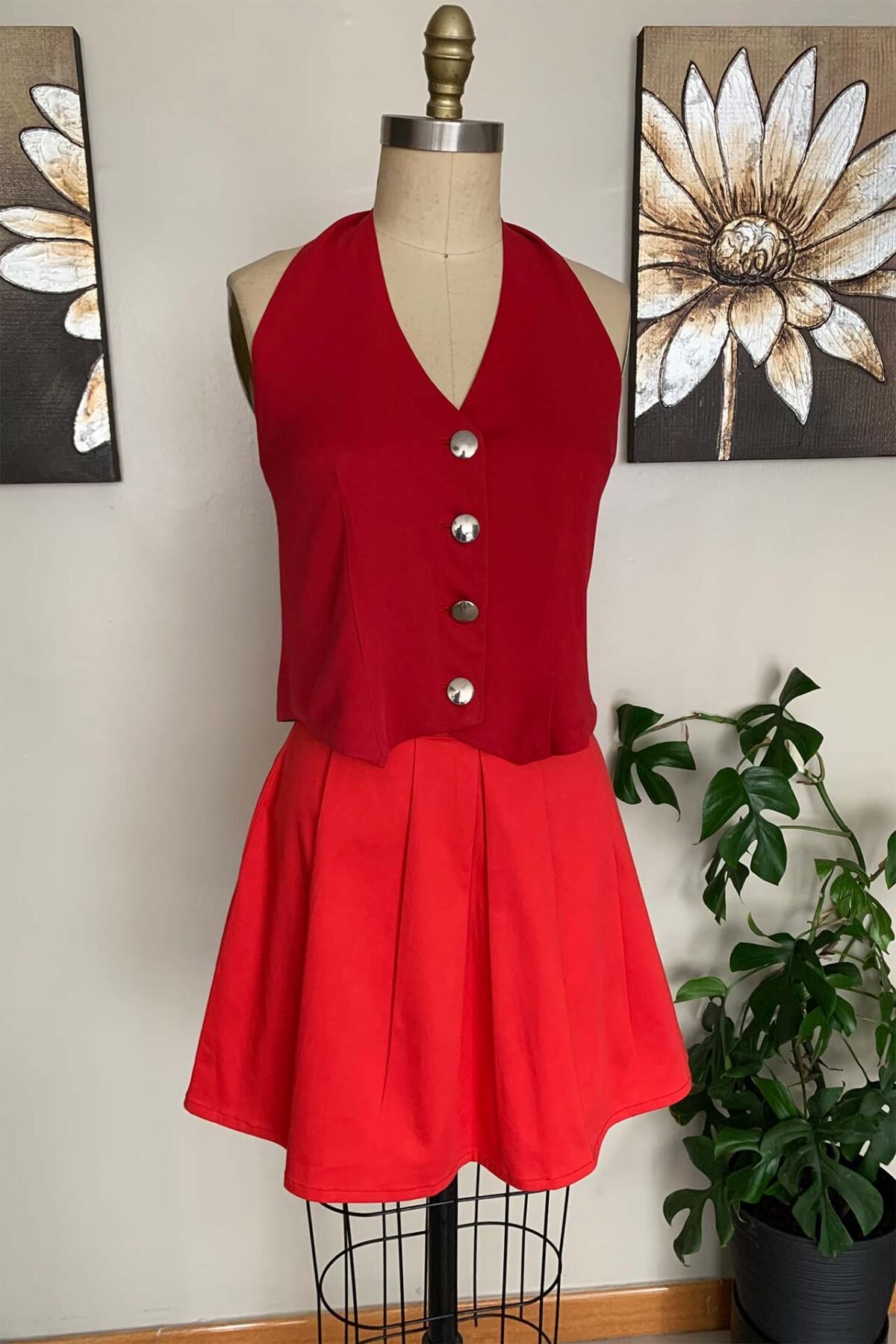 Chaleco halter rojo