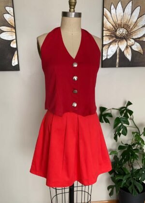 Chaleco halter rojo