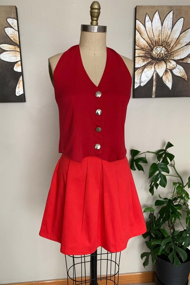Chaleco halter rojo