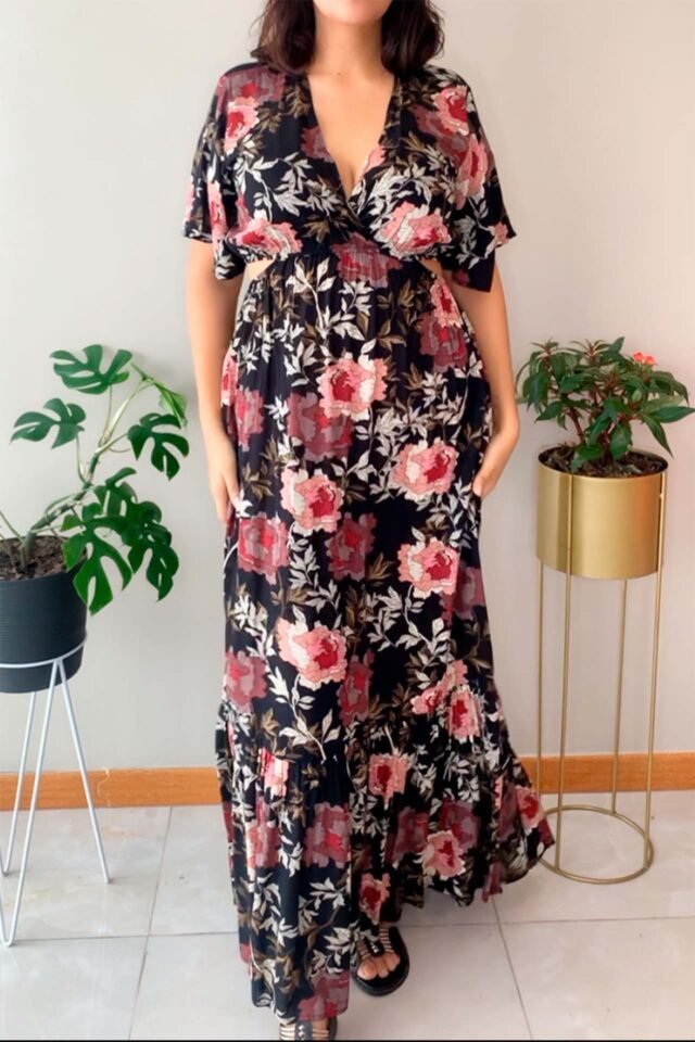 Vestido cut out escote cruzado - Imagen 2