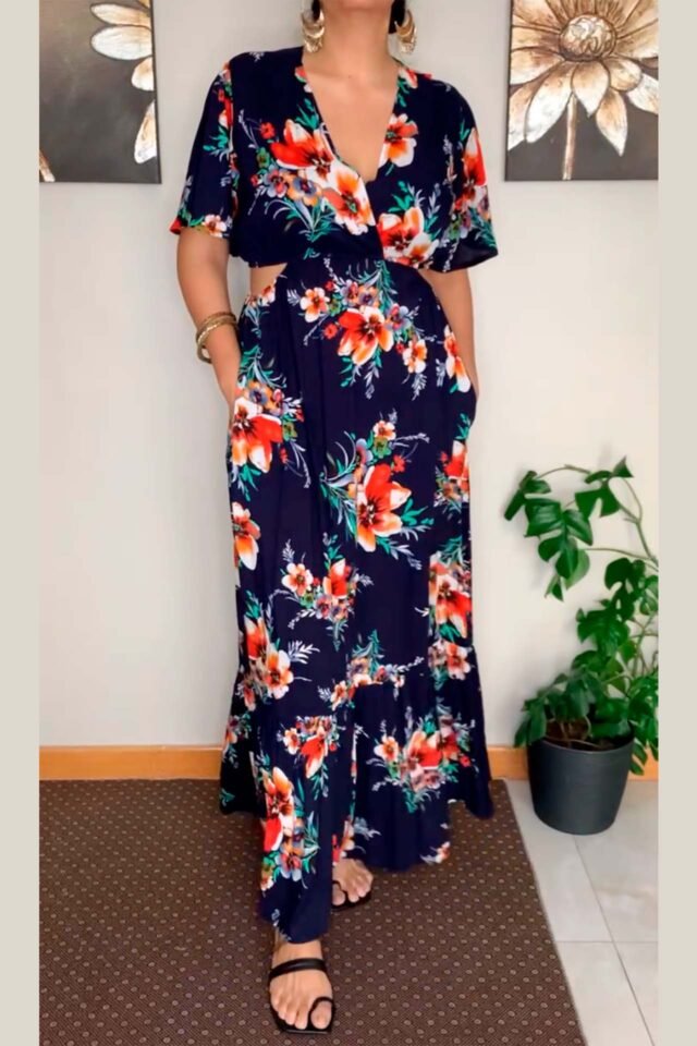 Vestido cut out escote cruzado - Imagen 3