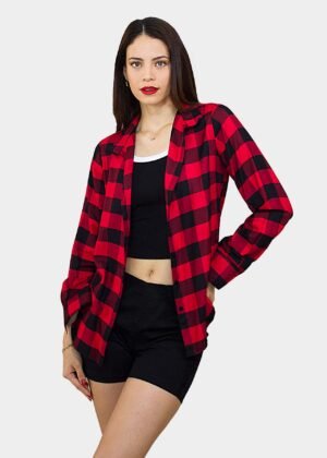 Camisa de cuadros manga larga