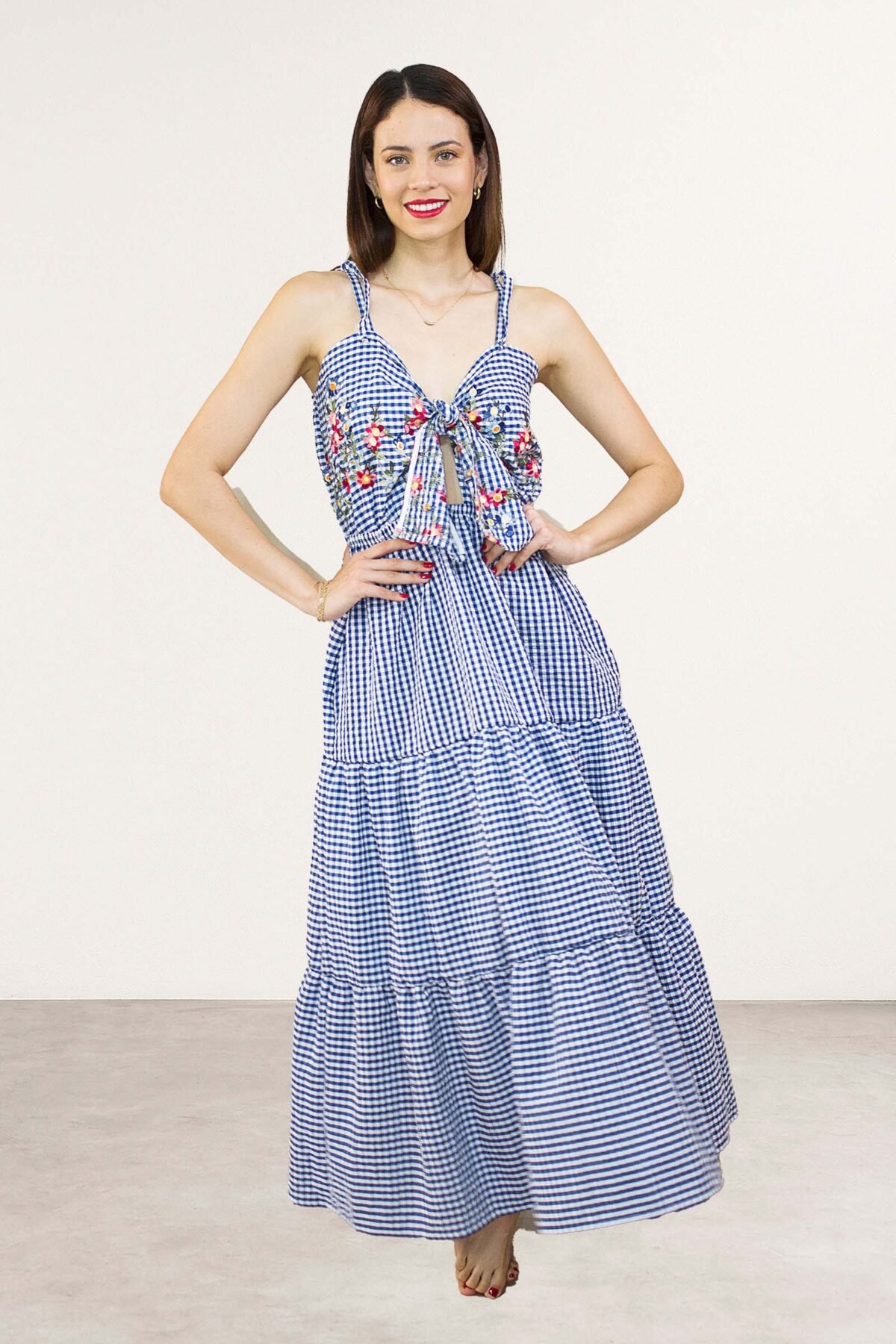 Vestido Gingham Azul