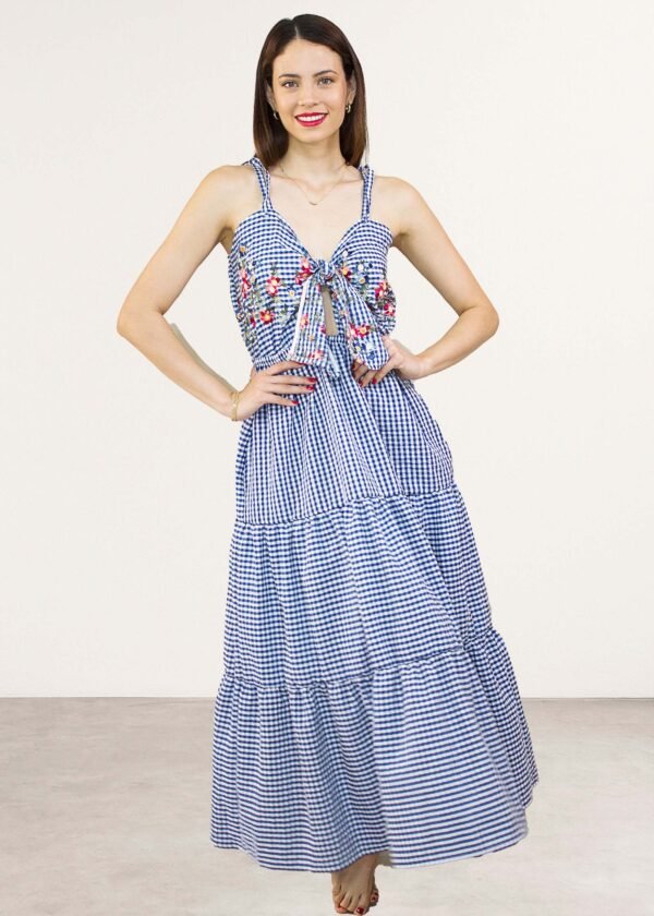 Vestido Gingham Azul