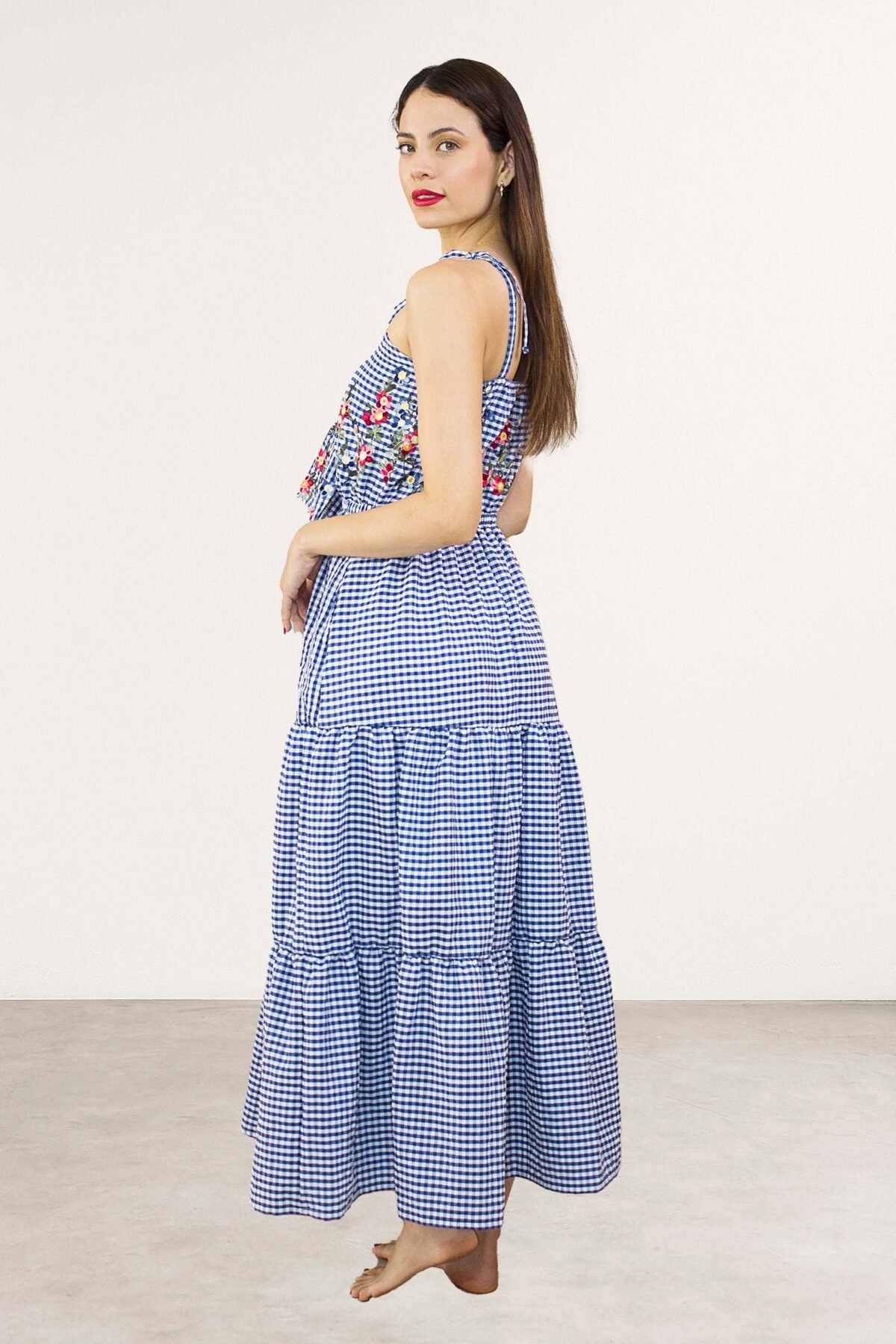 Vestido Gingham Azul - Imagen 2